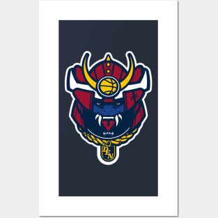 Denver Nuggets Samurai Warrior Mask Posters and Art